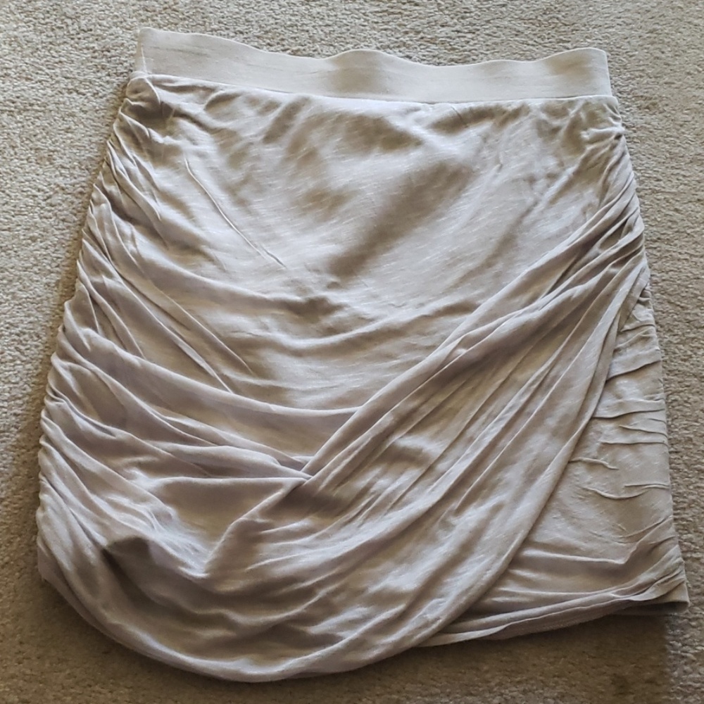 Free people tan ruched wrap mini